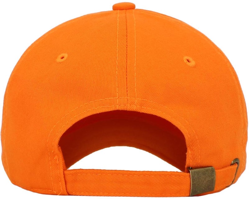KBETHOS KB-LOW ORG Classic Cotton Dad Hat Adjustable Plain Cap. Polo Style Low Profile (Unstructured) (Classic) Orange Adjustable - Image 3